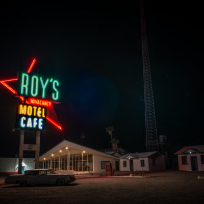 Roy's Motel Café | Fine Art Night Photography Print for Sale | Chronoscope Pictures
